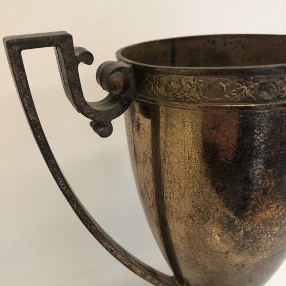 Tall Vintage Silverplate Trophy Cup - Picture 5 of 9